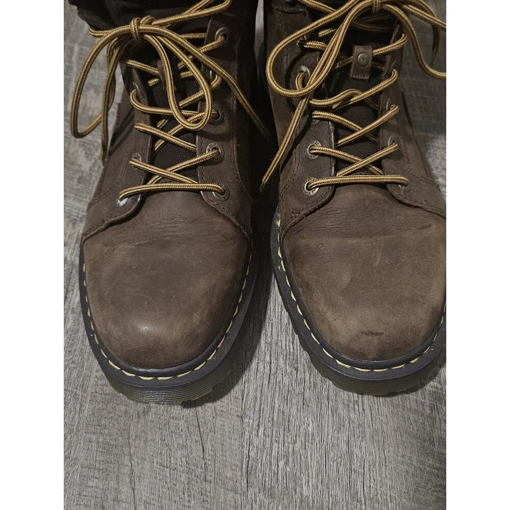 Dr Doc Martens Boots Mens 12 Womens 13 Nashville Lace Ankle Boot Brown Leather